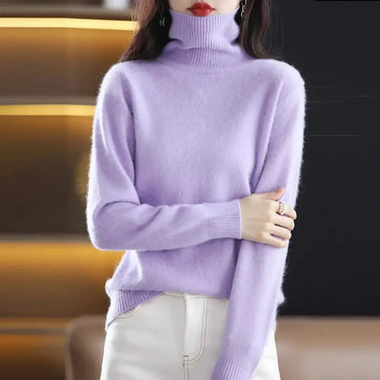 Pull Col Roulé Cachemire Visón-Saylana