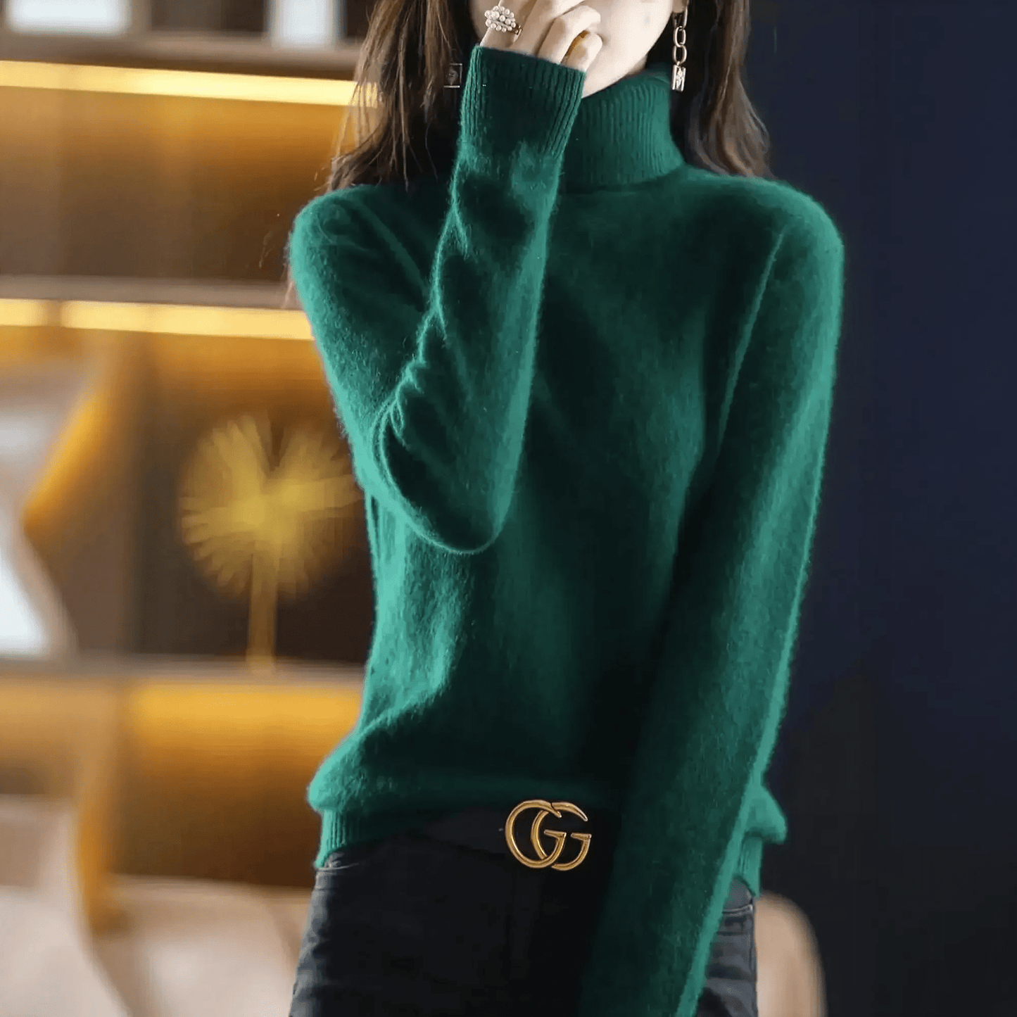 Pull Col Roulé Cachemire Visón - Saylana