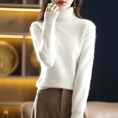 Pull Col Roulé Cachemire Visón - Saylana