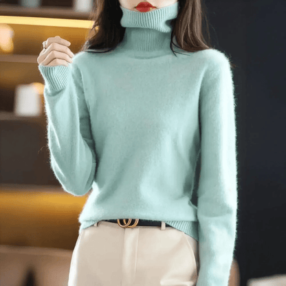 Pull Col Roulé Cachemire Visón - Saylana