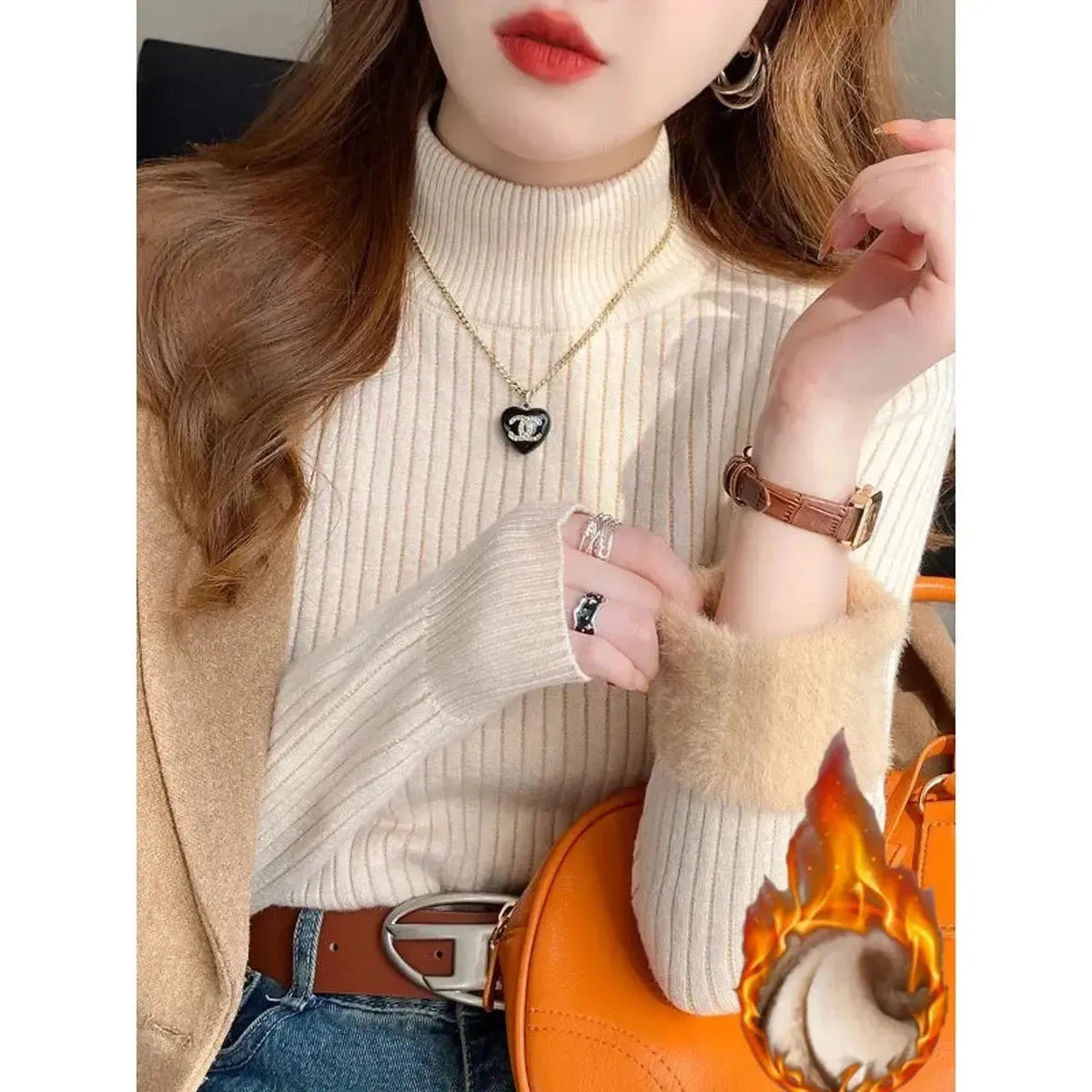 Pull Col Roulé Hiver-Saylana