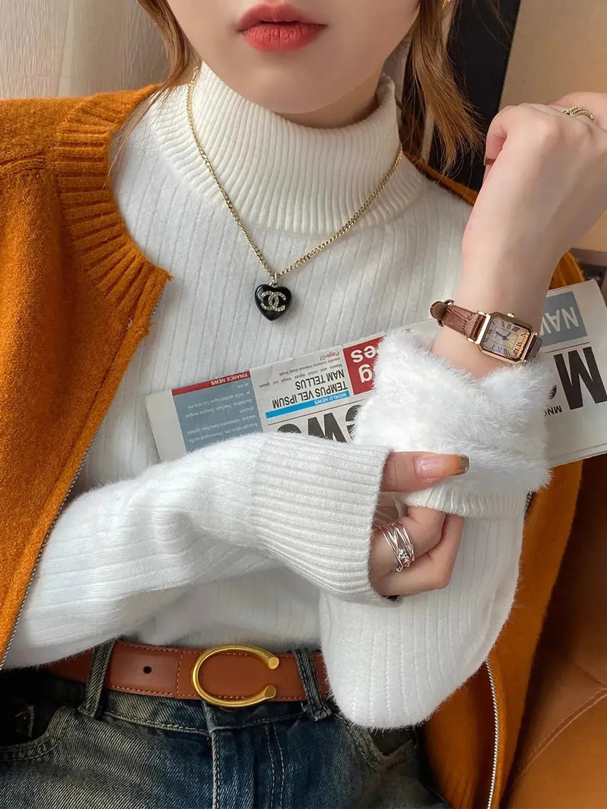 Pull Col Roulé Hiver-Saylana