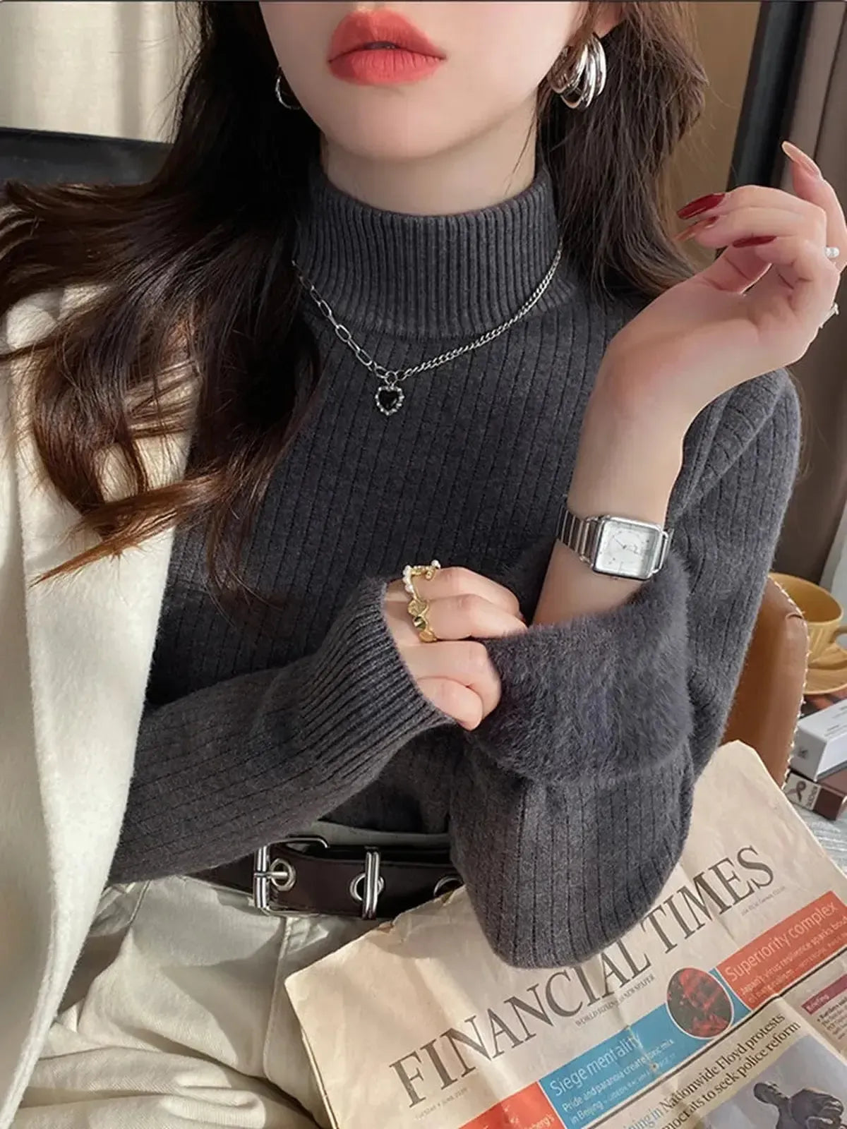 Pull Col Roulé Hiver-Saylana