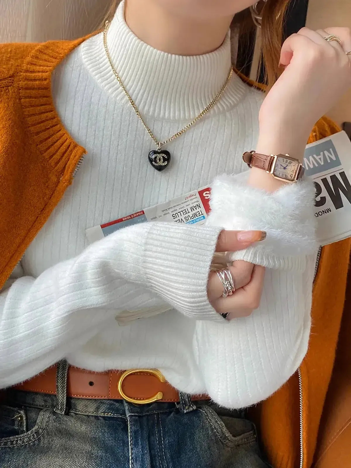 Pull Col Roulé Hiver-Saylana