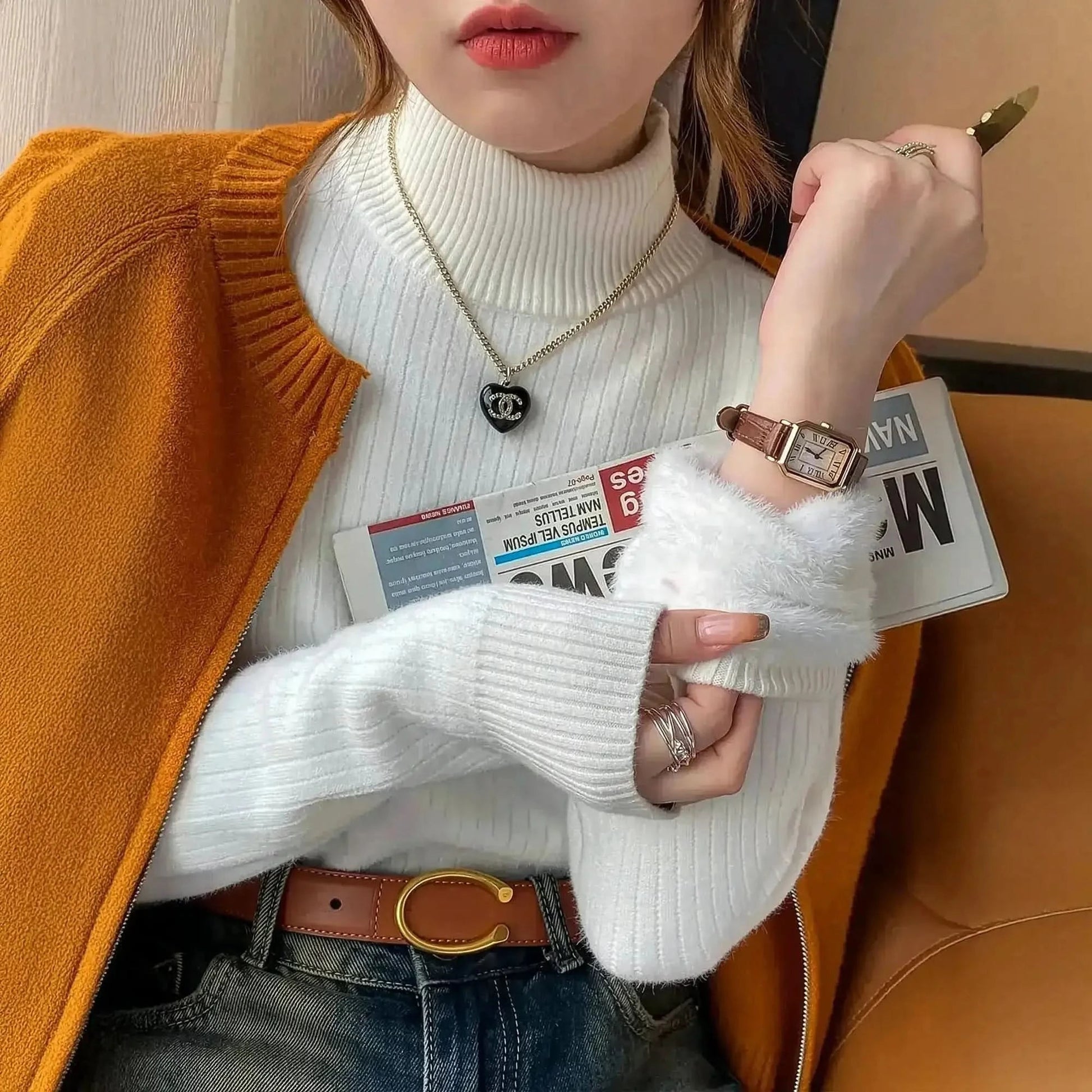 Pull Col Roulé Hiver - Saylana