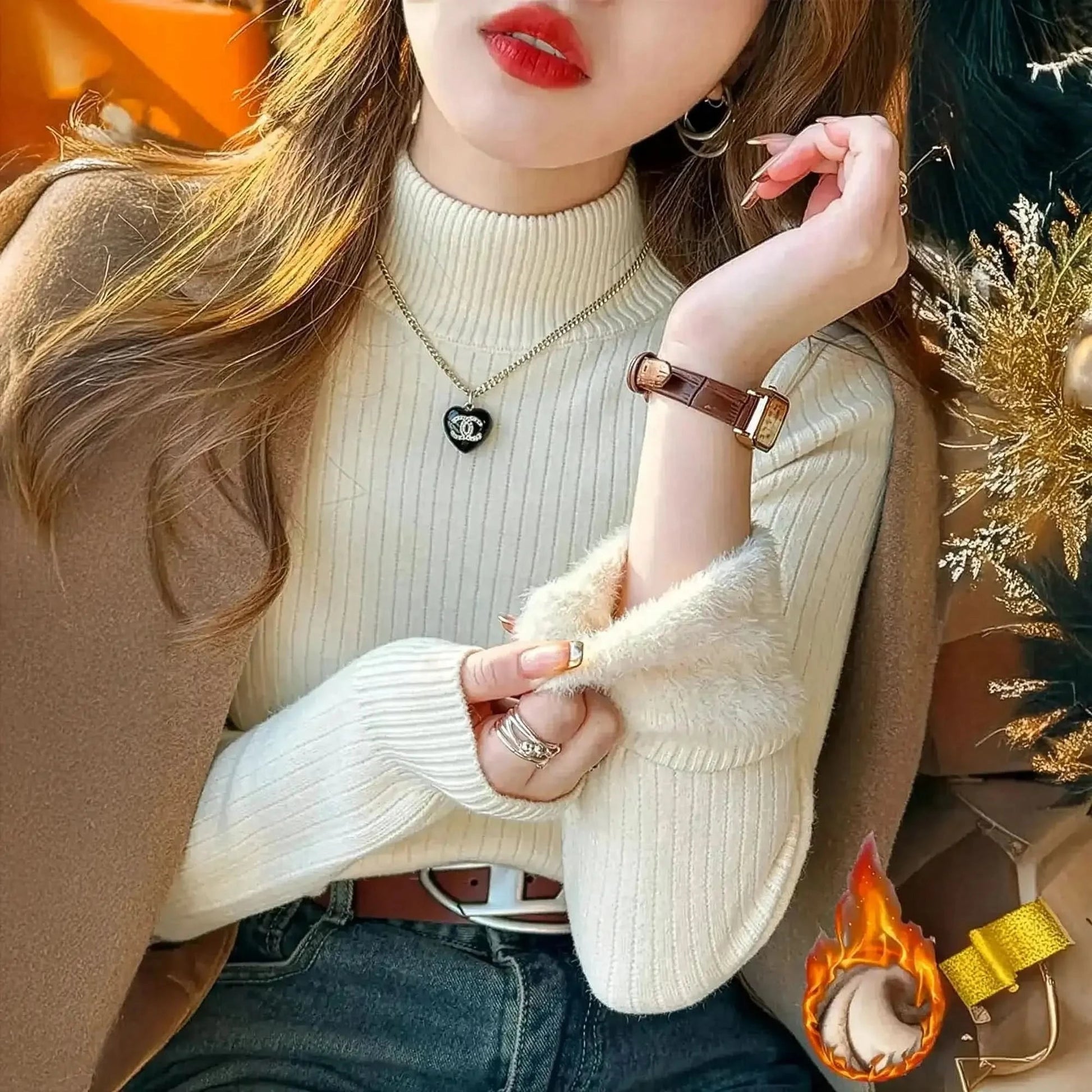 Pull Col Roulé Hiver - Saylana