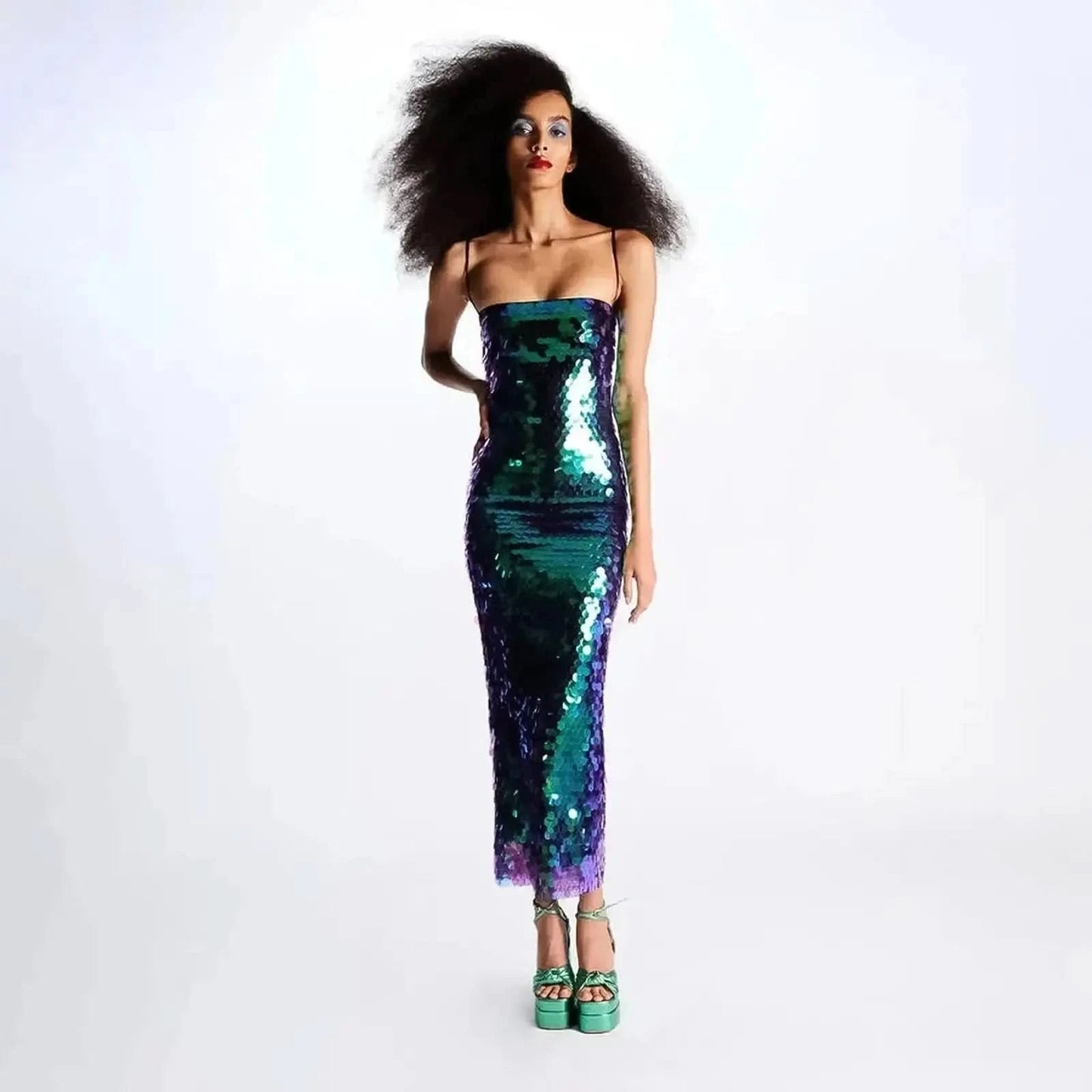 Robe Bohème Colorée à Sequins & Perles - Saylana