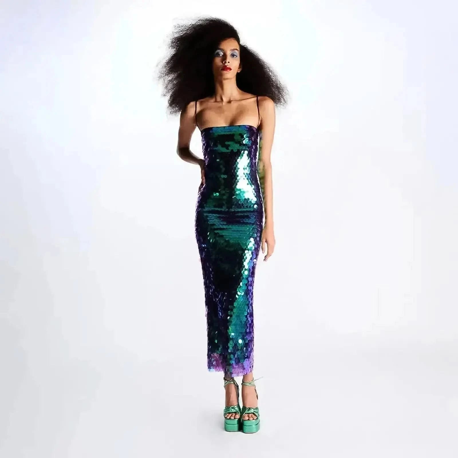 Robe Bohème Colorée à Sequins & Perles - Saylana