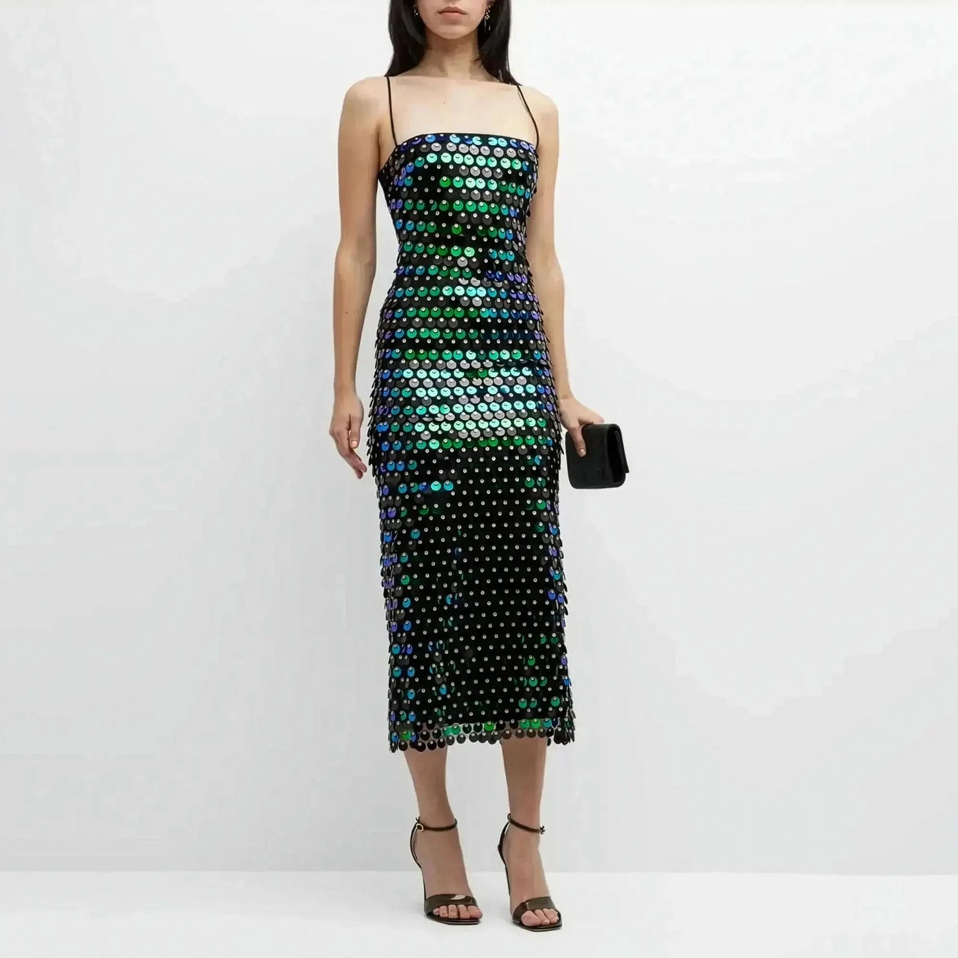 Robe Bohème Colorée à Sequins & Perles - Saylana