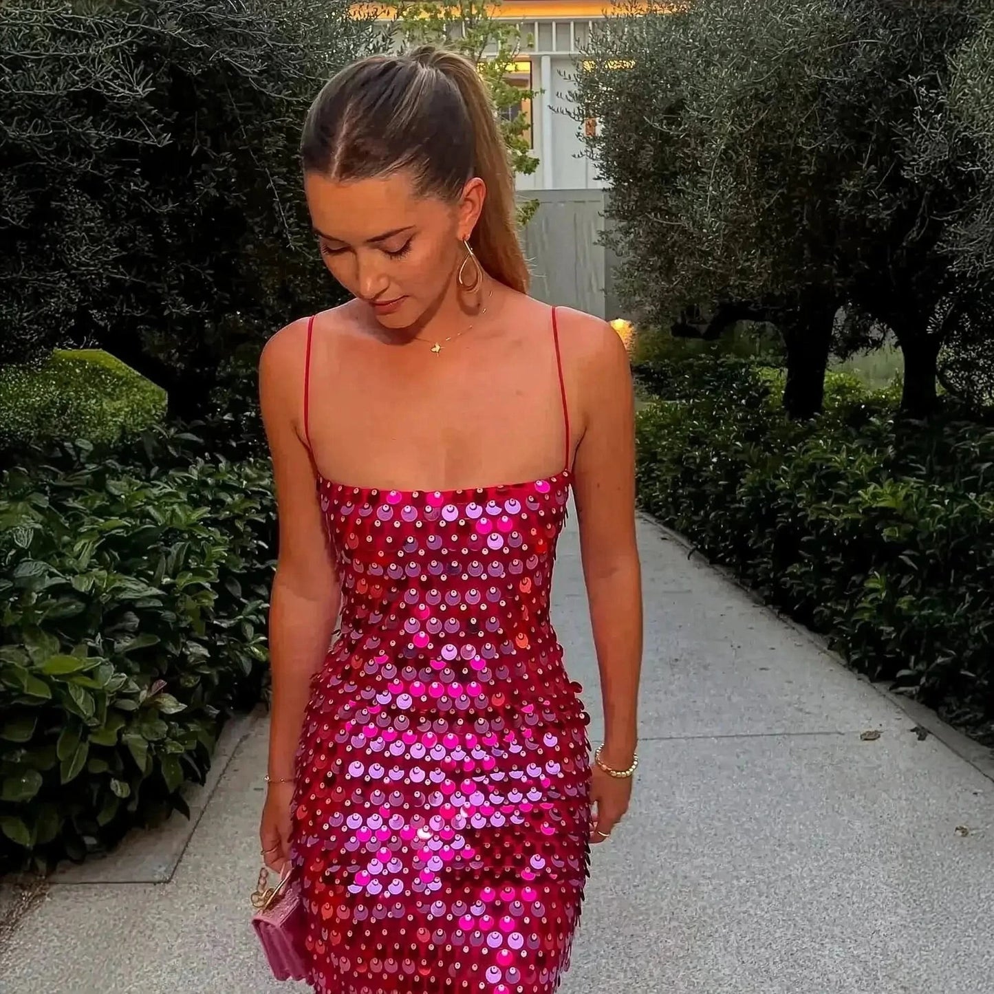 Robe Bohème Colorée à Sequins & Perles - Saylana