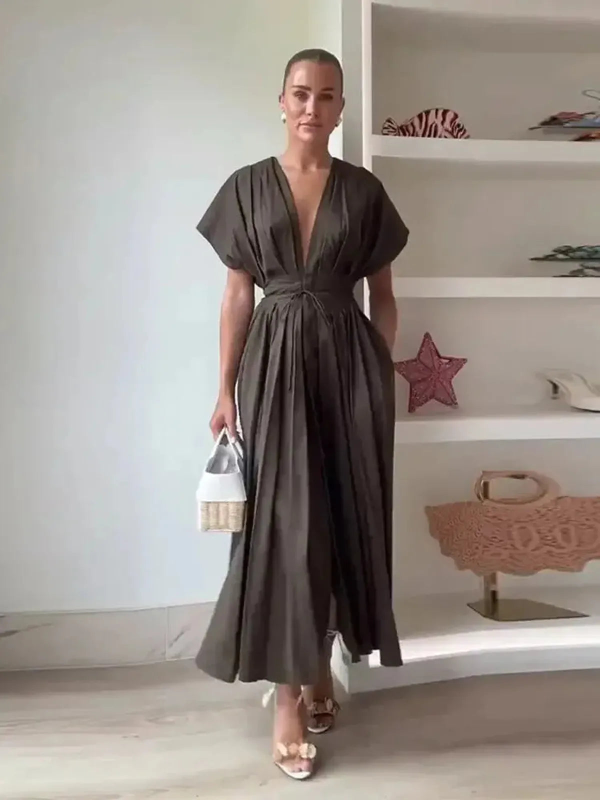 Robe Chic Plissée Taille Haute-Saylana