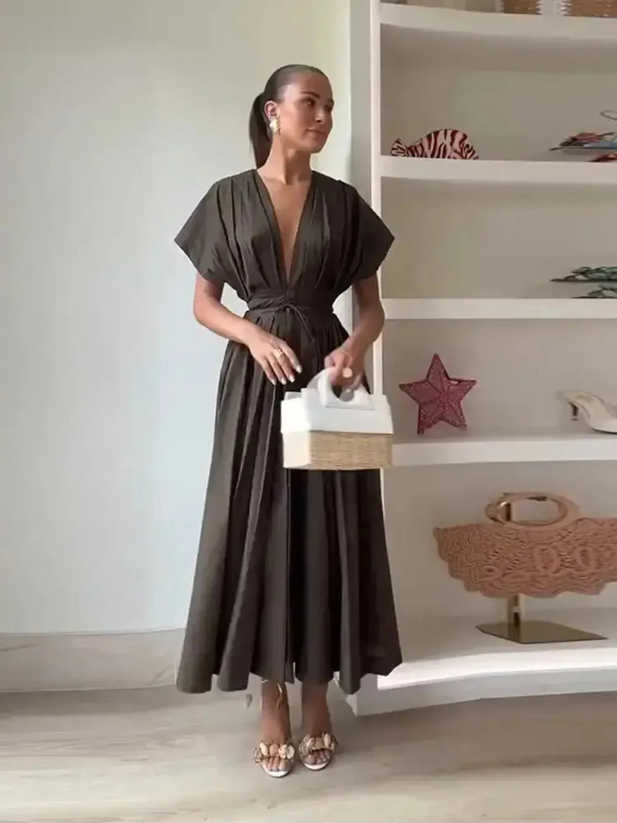 Robe Chic Plissée Taille Haute-Saylana