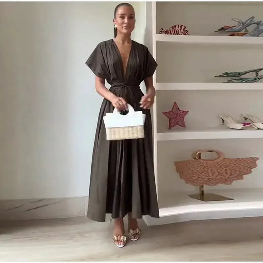 Robe Chic Plissée Taille Haute-Saylana