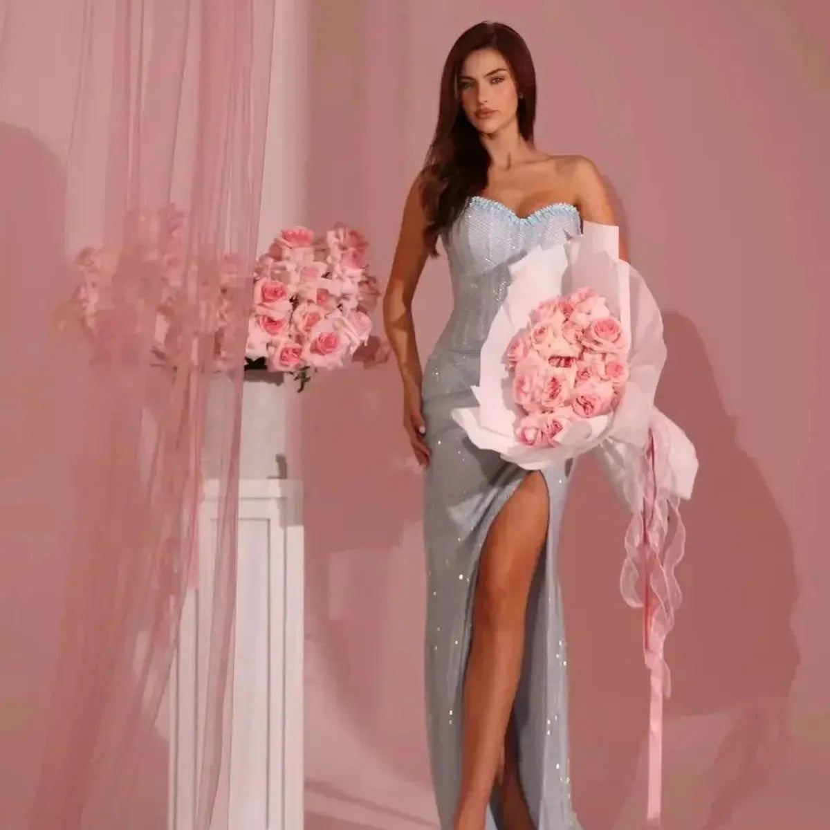 Robe de Bal Élégante Épaules Dénudées-Saylana