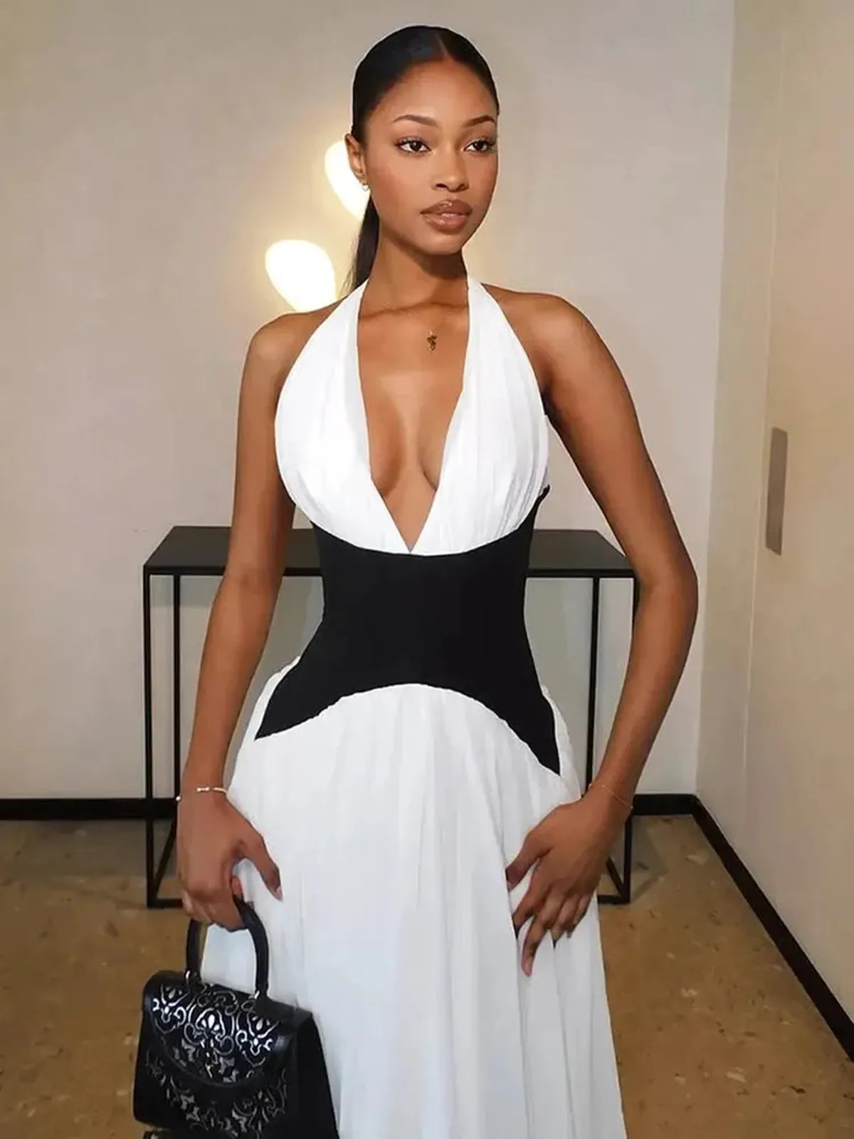 Robe Dos Nu Corset Élégante-Saylana