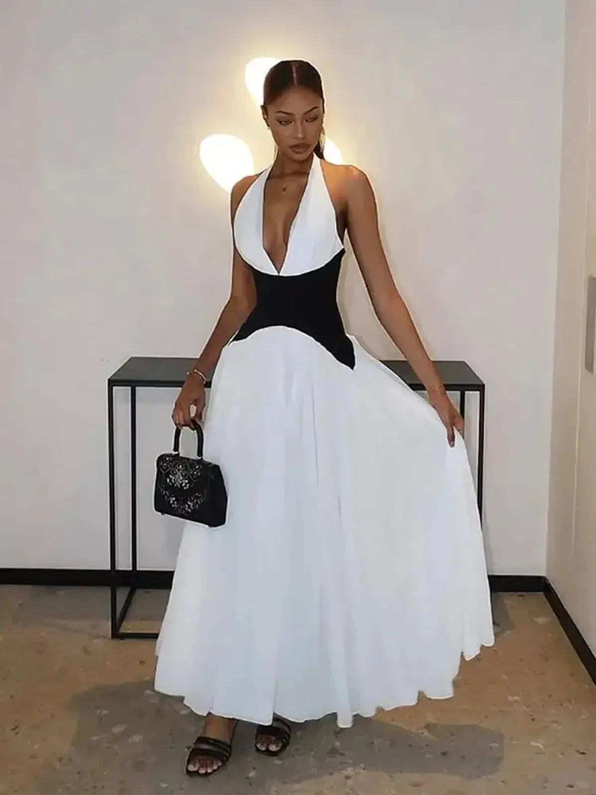 Robe Dos Nu Corset Élégante-Saylana