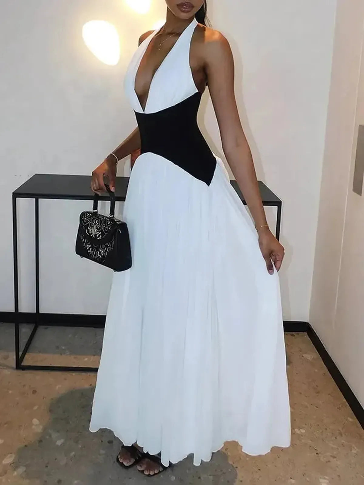 Robe Dos Nu Corset Élégante-Saylana