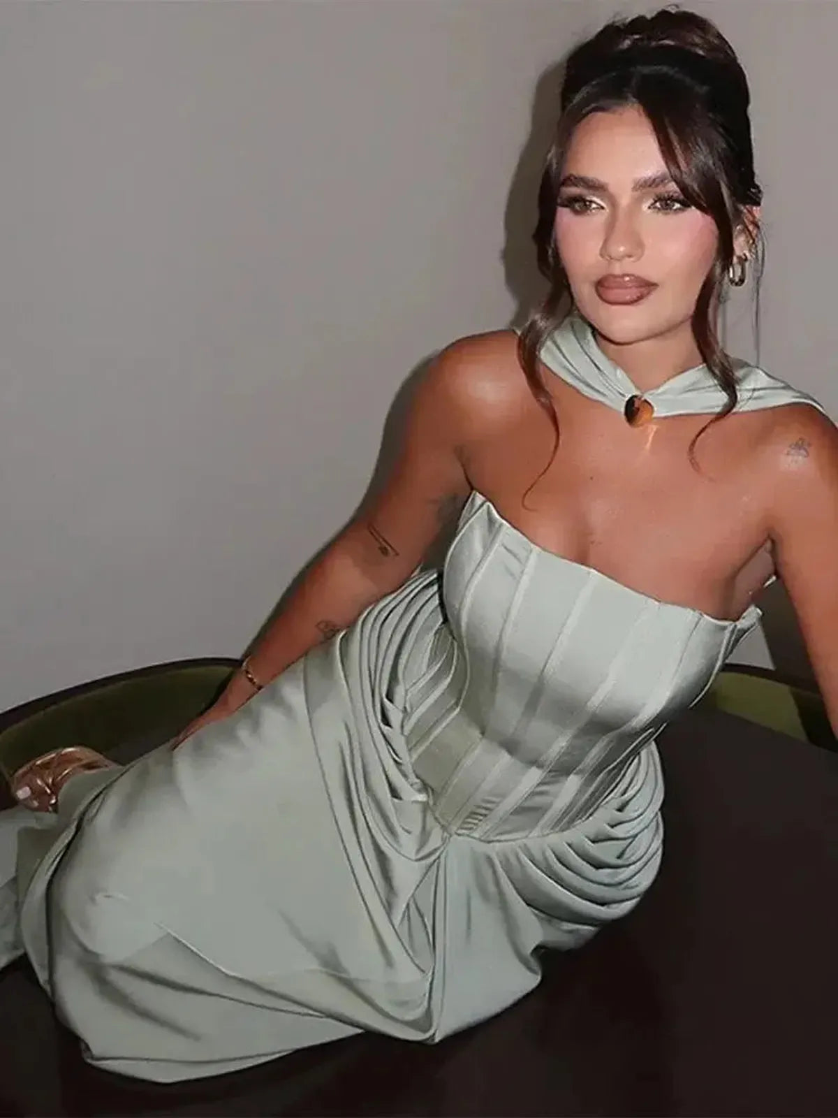 Robe Élégante Femme Sans Bretelles-Saylana
