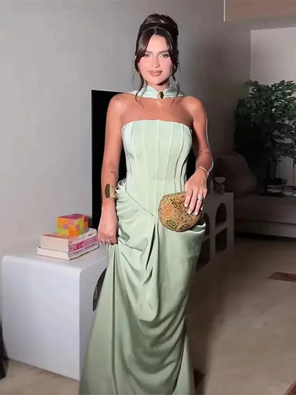 Robe Élégante Femme Sans Bretelles-Saylana