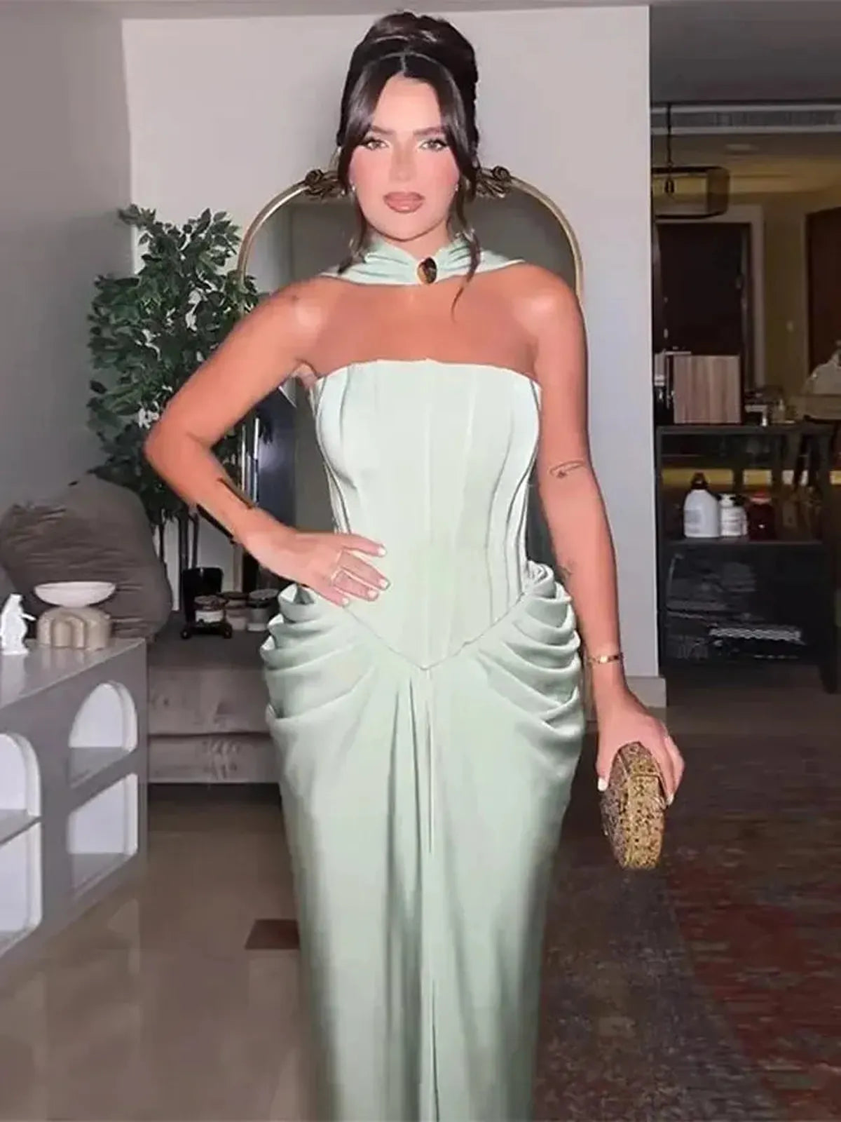 Robe Élégante Femme Sans Bretelles-Saylana