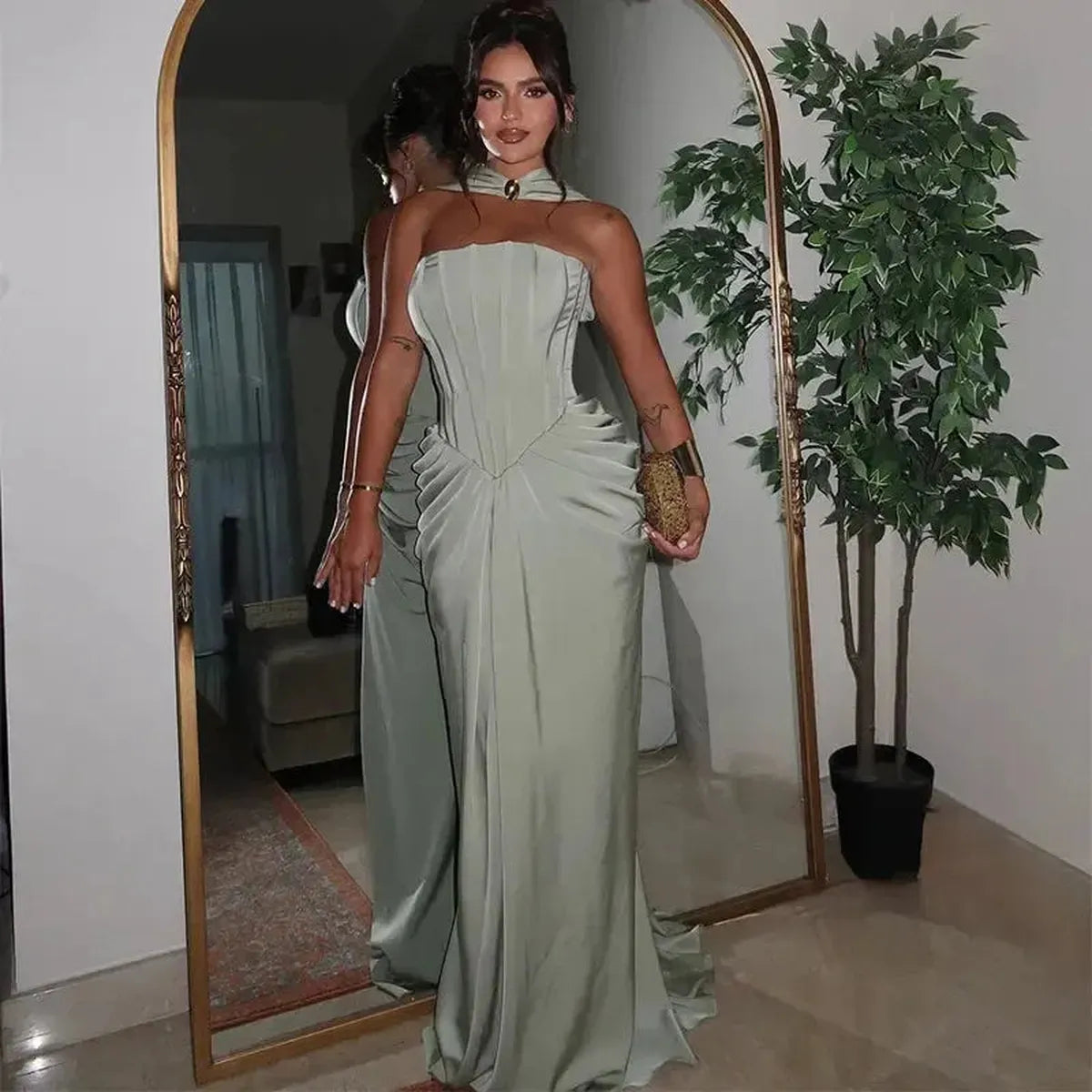 Robe Élégante Femme Sans Bretelles-Saylana