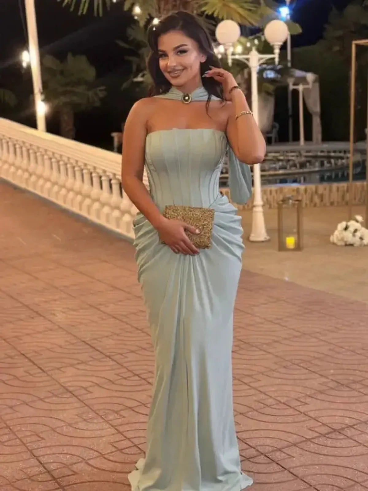 Robe Élégante Femme Sans Bretelles-Saylana