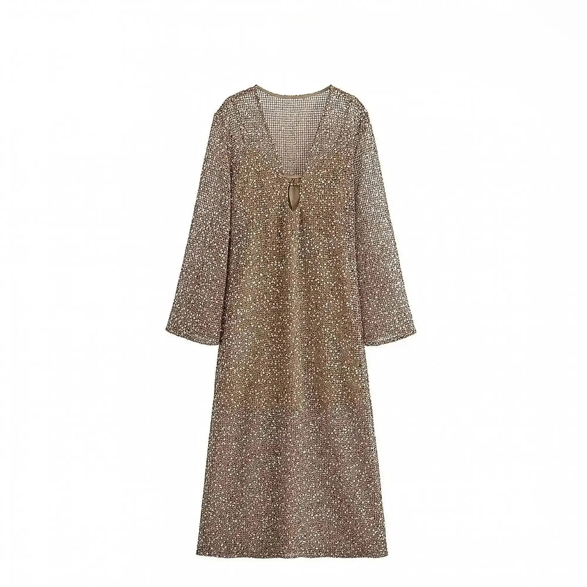 Robe Été Femme Élégante à Paillettes Saylana