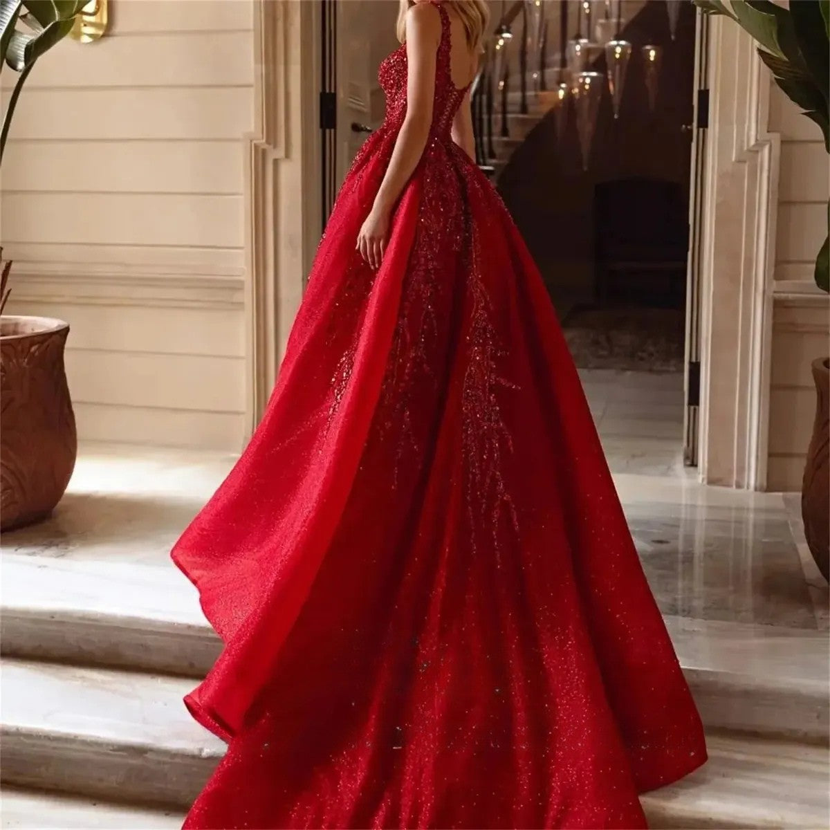 Robe Événementielle Élégante avec Perles-Saylana
