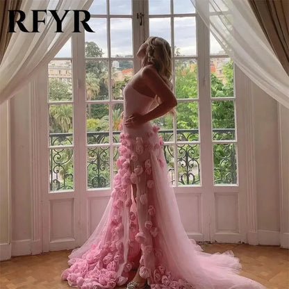 Robe Fendue Glamour Soirée-Saylana