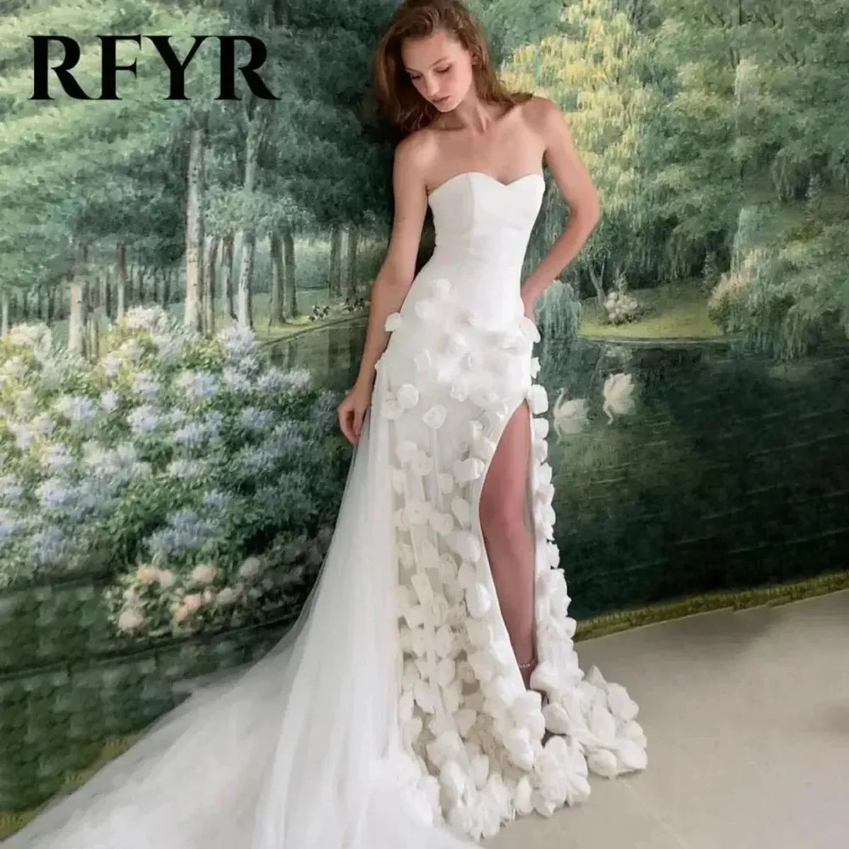 Robe Fendue Glamour Soirée-Saylana