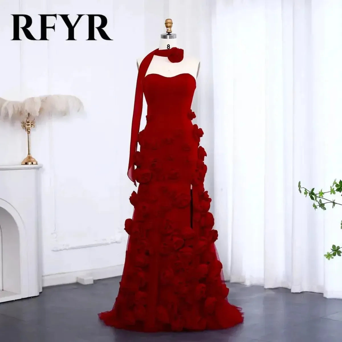 Robe Fendue Glamour Soirée-Saylana