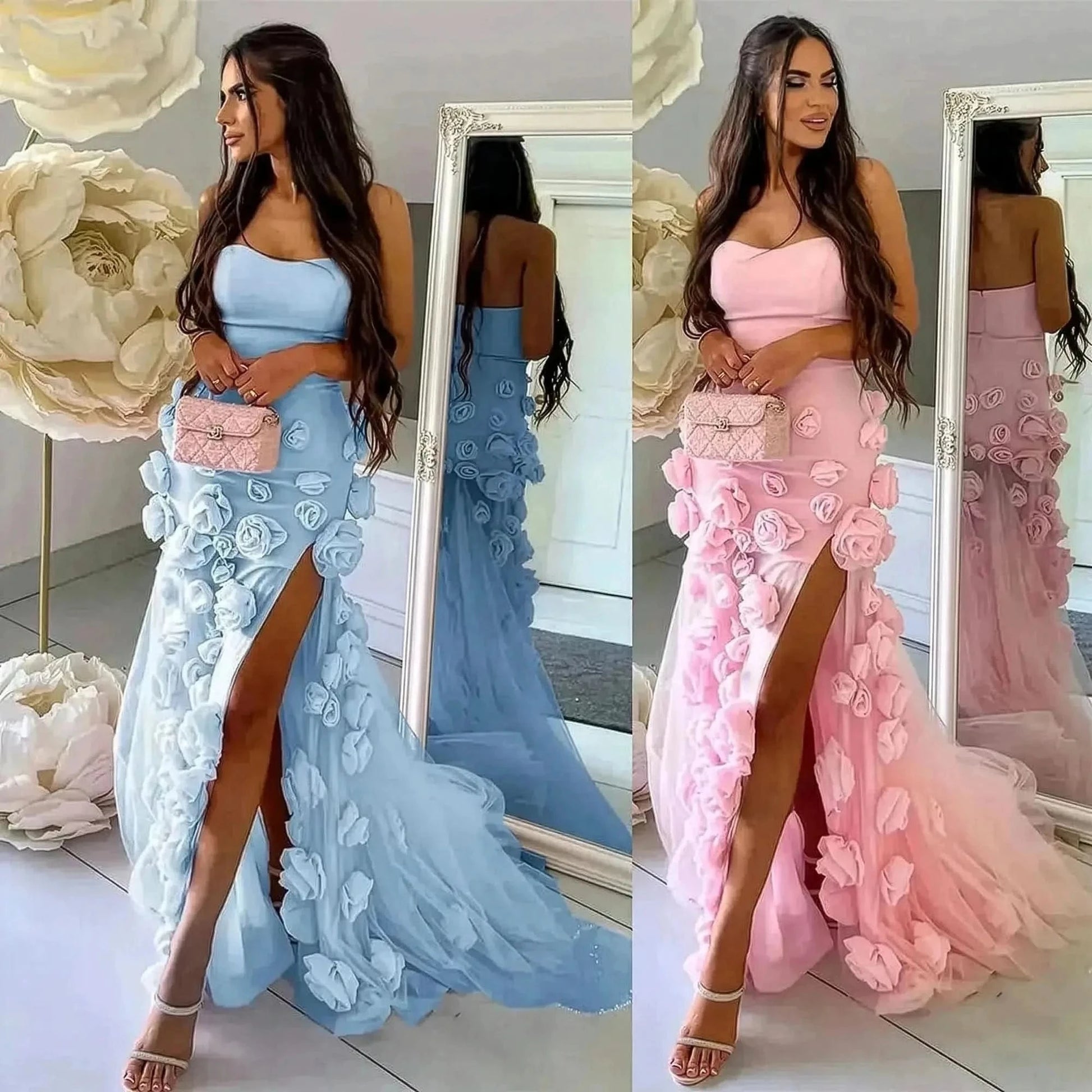 Robe Fendue Glamour Soirée - Saylana