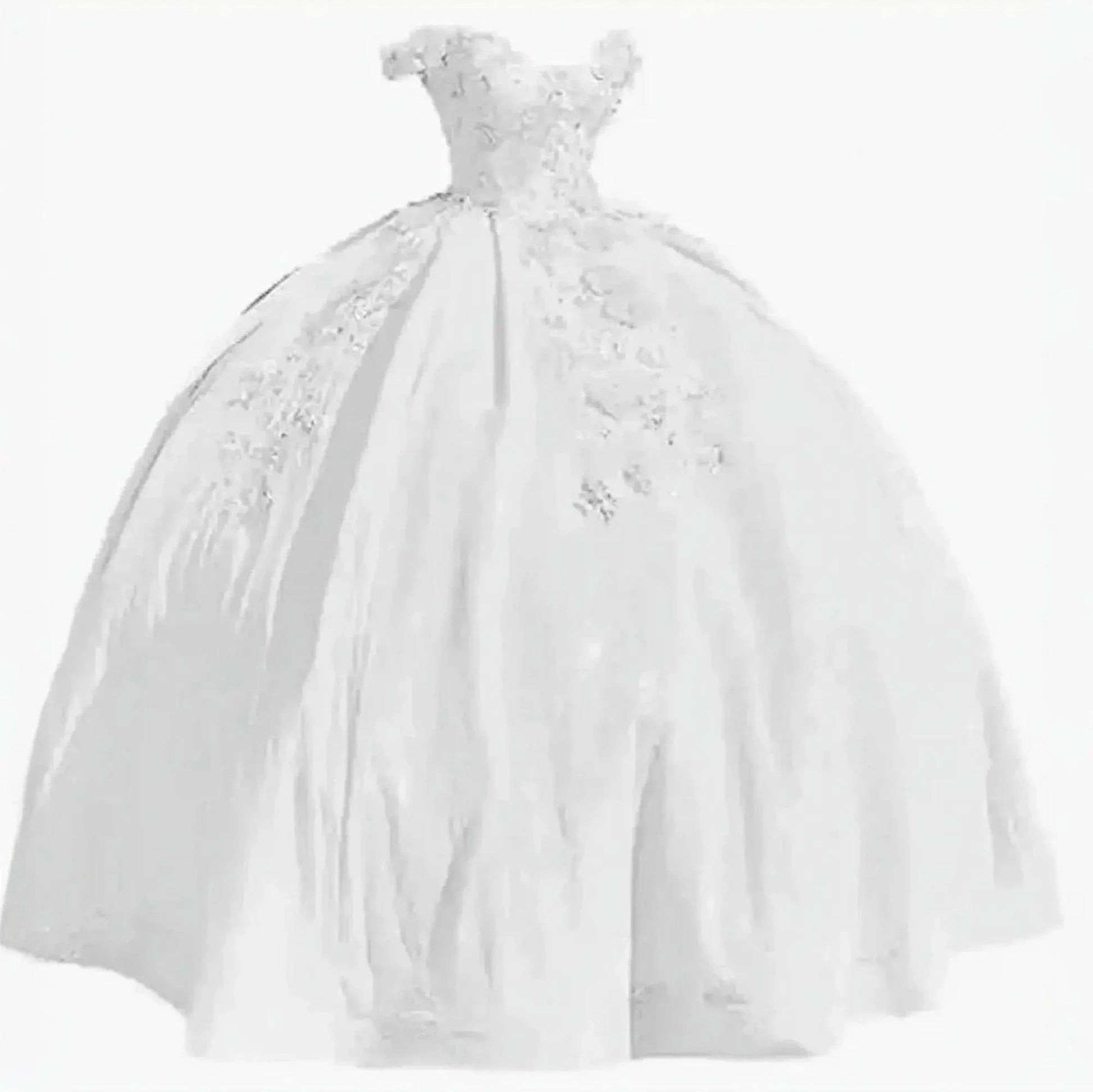 Robe Lavande Princesse 3D Fleurs - Saylana