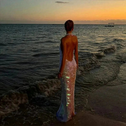 Robe Longue Brillante : Look Plage Chic - Saylana