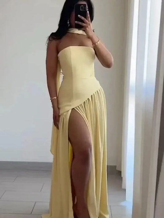 Robe Longue Épaules Dénudées-Saylana