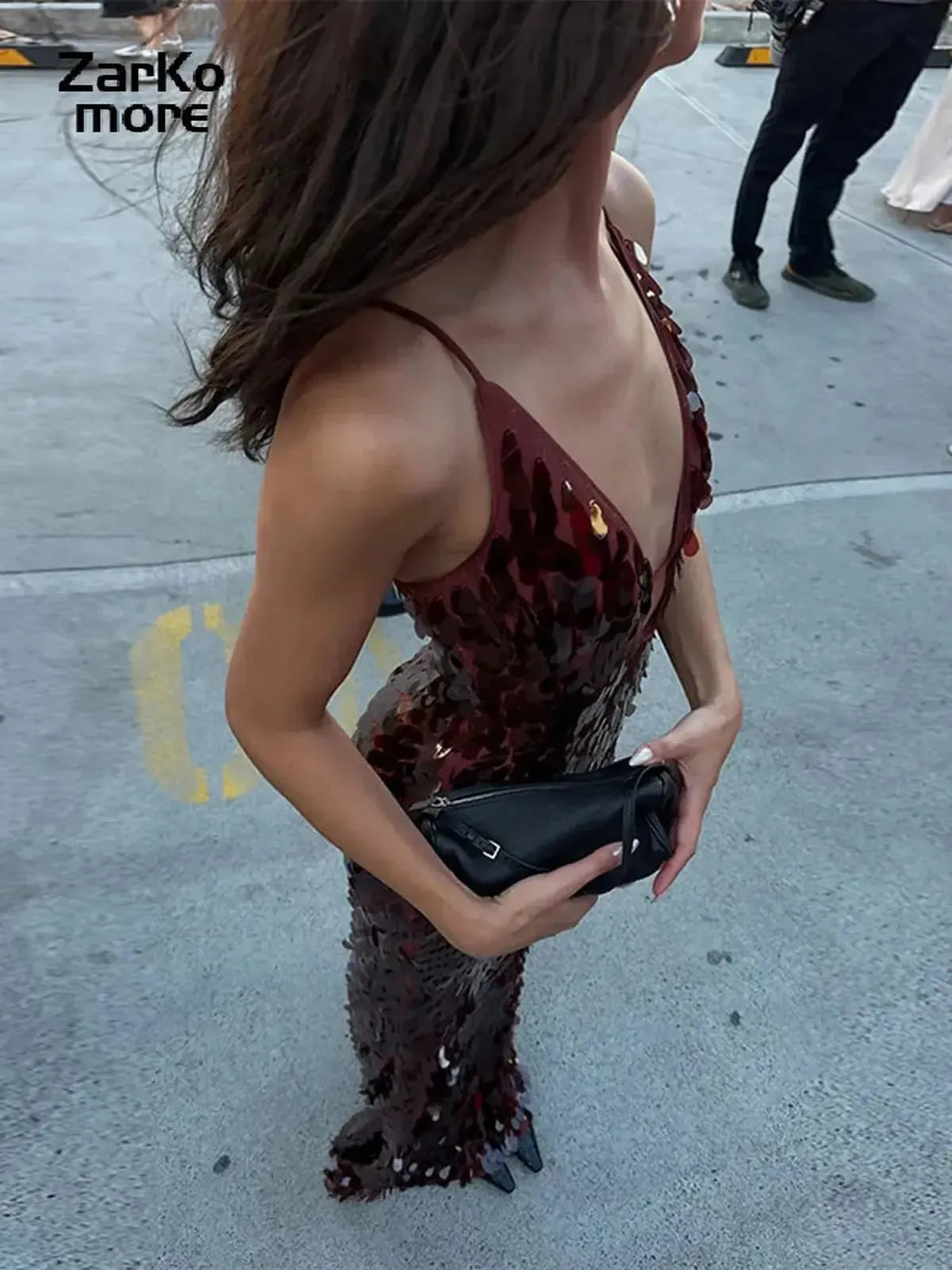 Robe Longue Pailletée Dos Nu-Saylana