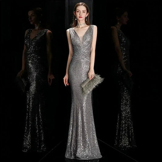 Robe Mermaid Sequins Soirée Saylana