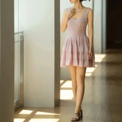 Robe Mini Sans Manches Chic-Saylana