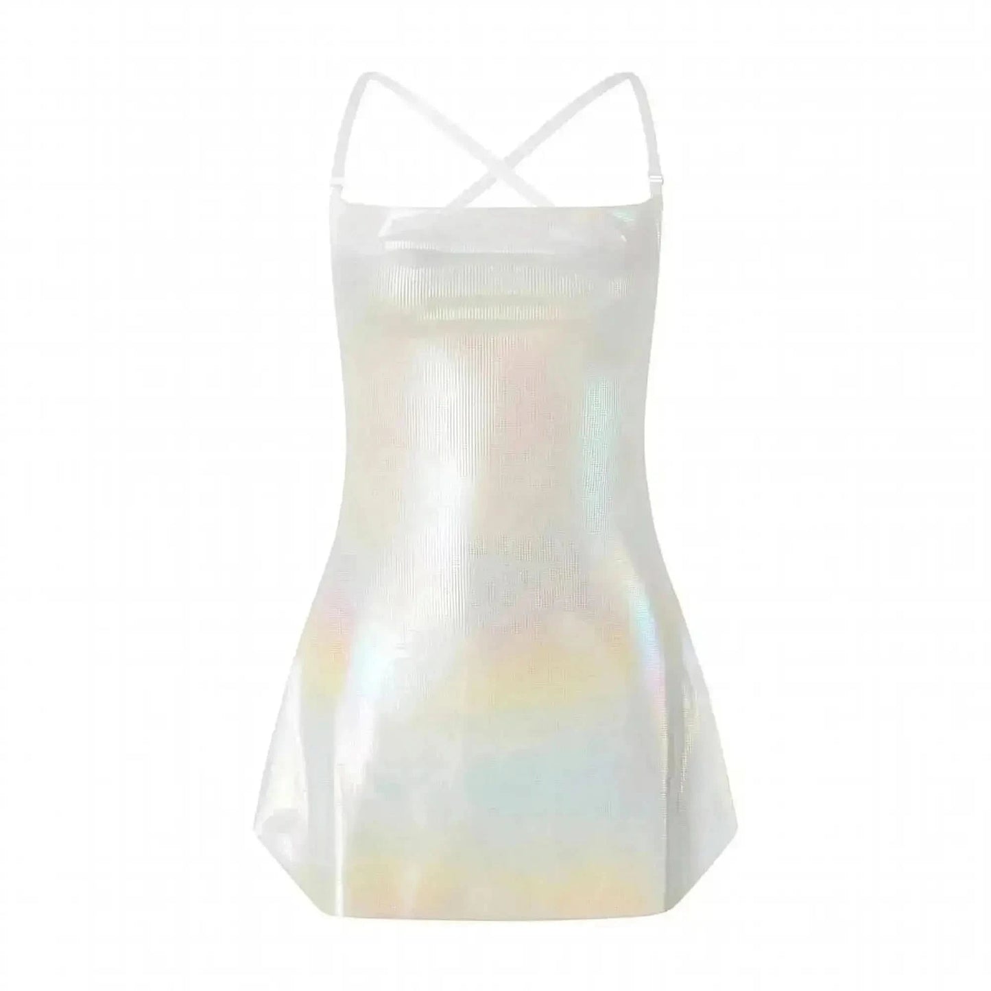 Robe Pailletée Dos Nu à Bretelles Fines - Saylana