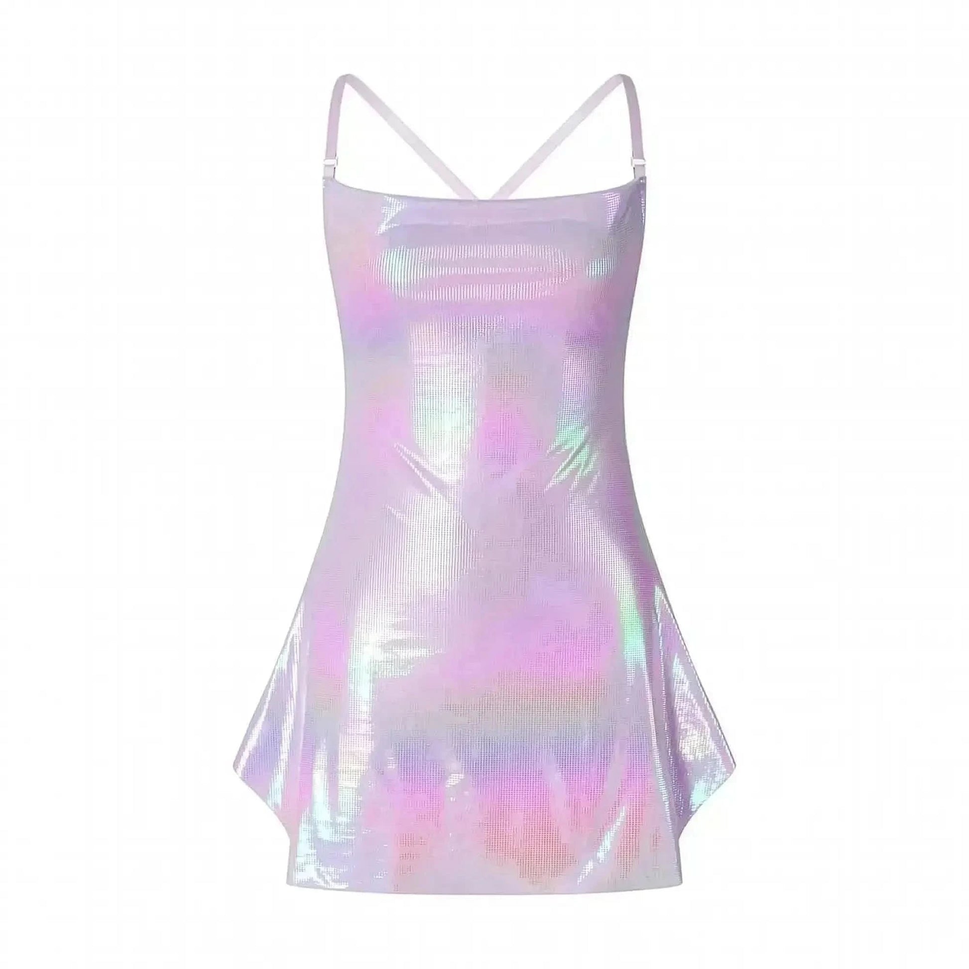 Robe Pailletée Dos Nu à Bretelles Fines - Saylana