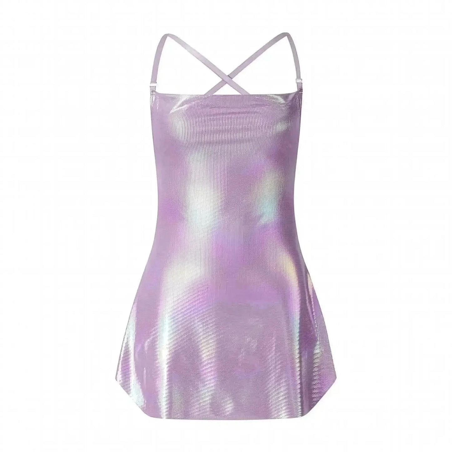 Robe Pailletée Dos Nu à Bretelles Fines - Saylana