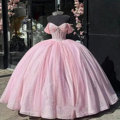 Robe Quinceañera Tulle Scintillant - Saylana