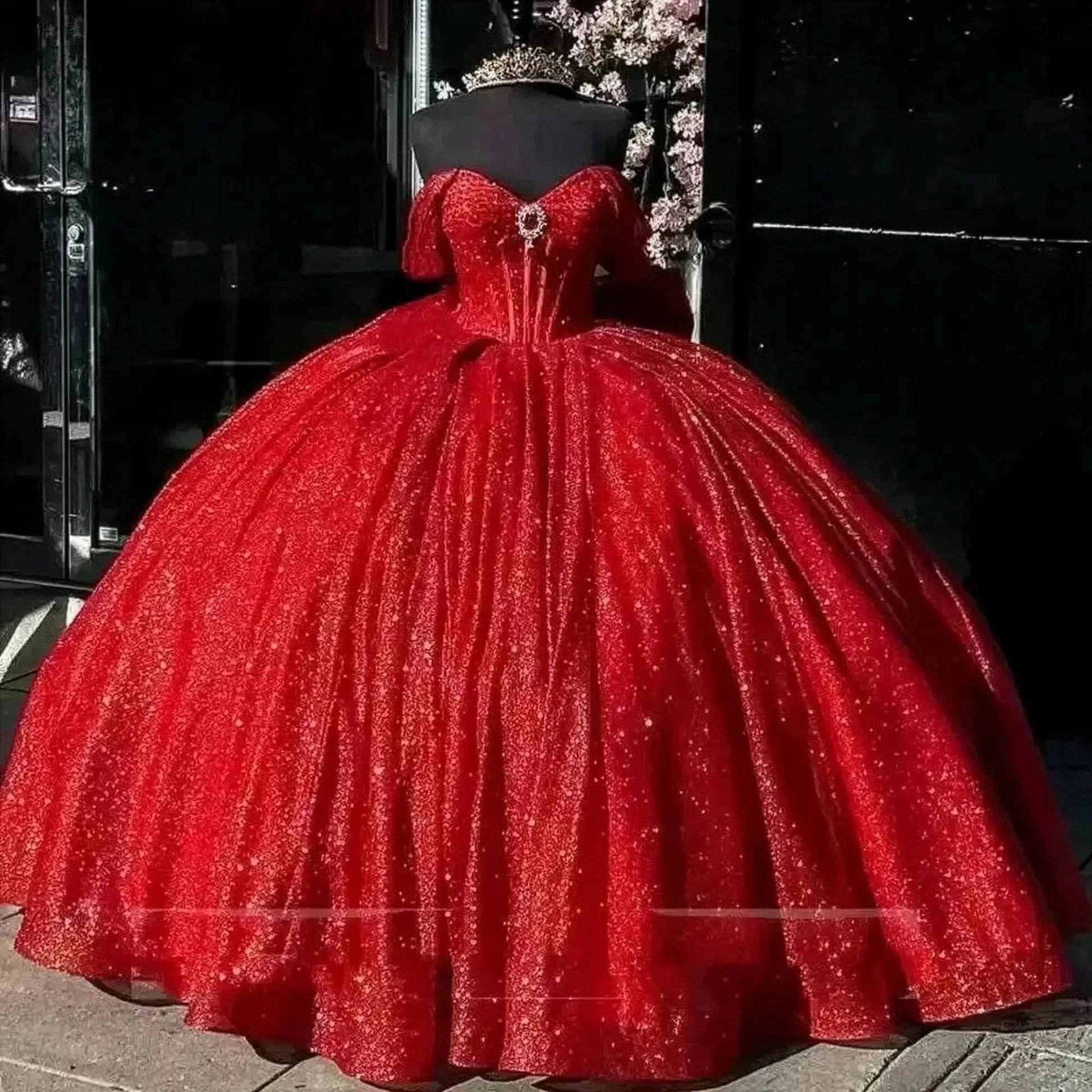 Robe Quinceañera Tulle Scintillant - Saylana
