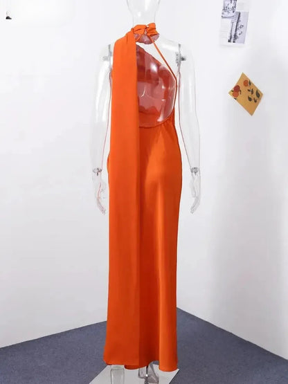 Satin Backless Dress