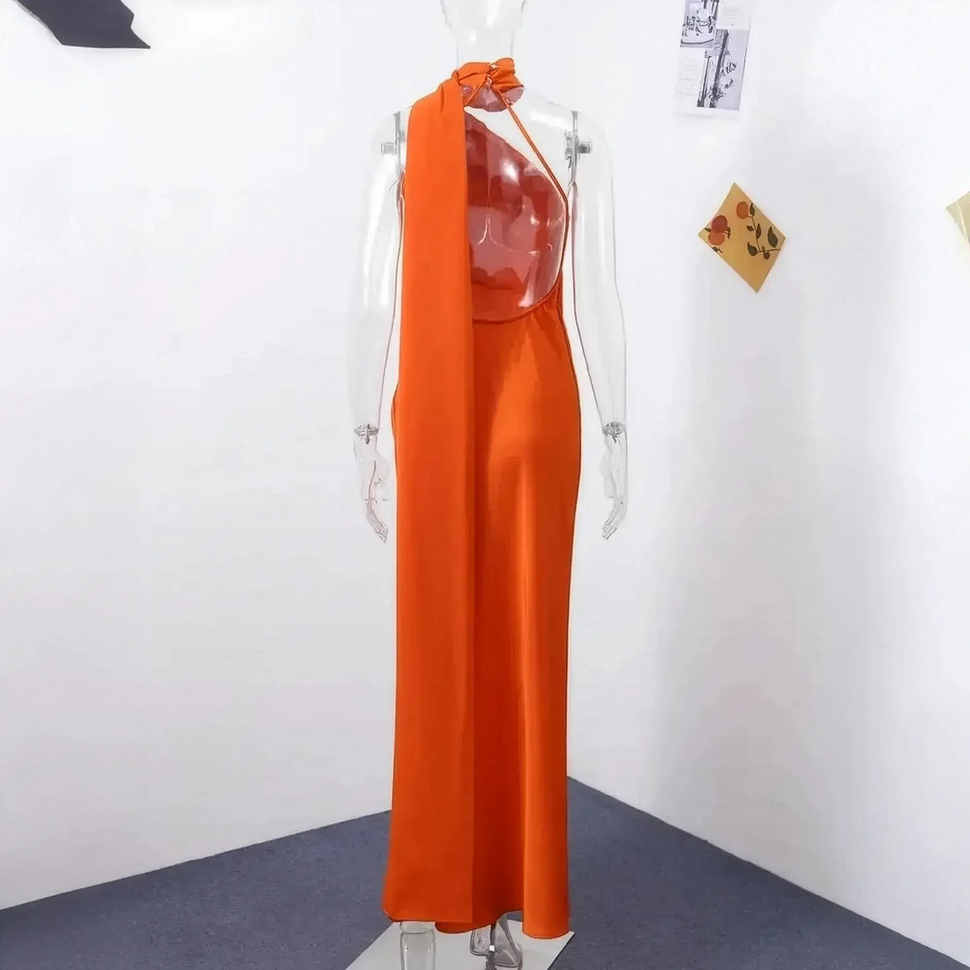 Robe Satinée Dos Nu Saylana