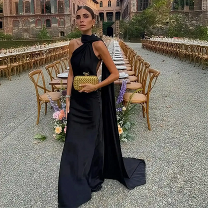 Robe Satinée Dos Nu Saylana