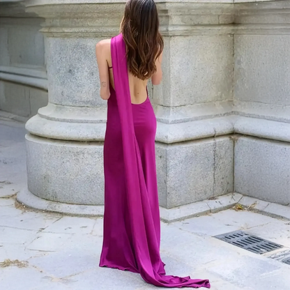 Robe Satinée Dos Nu Saylana