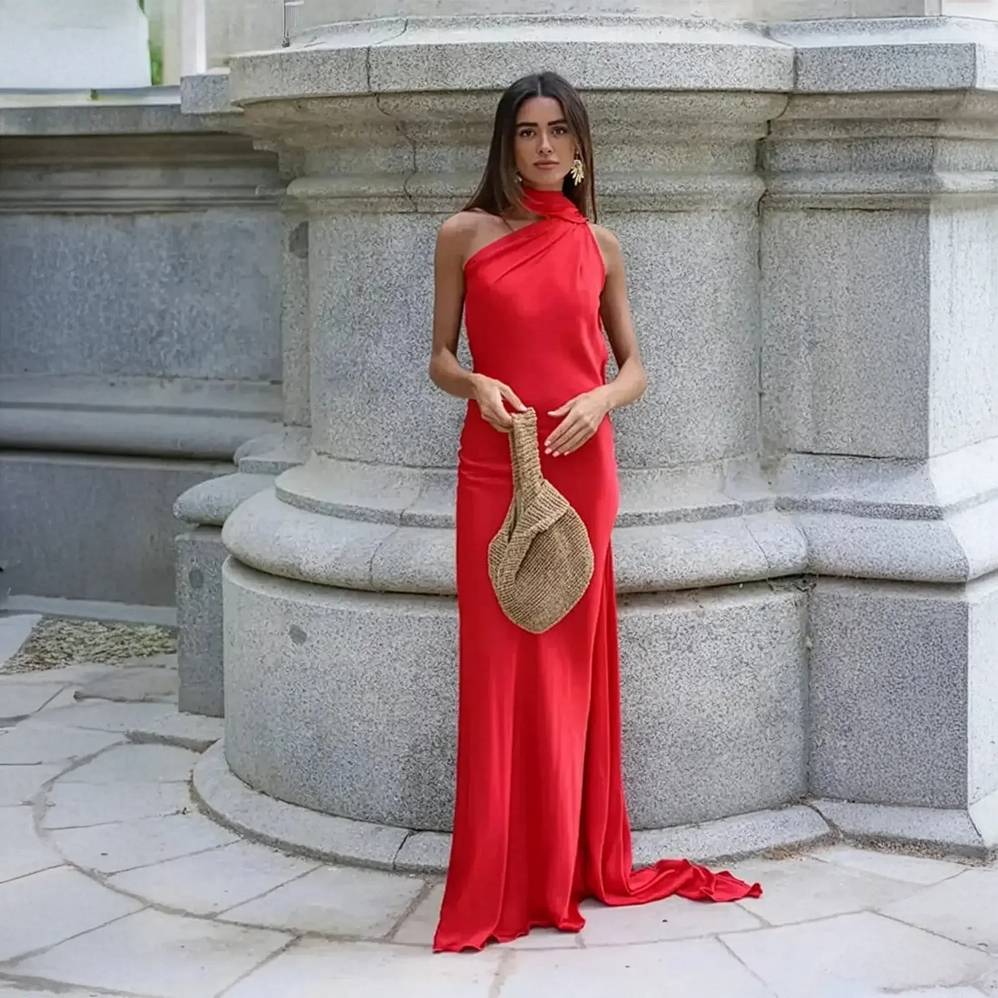 Robe Satinée Dos Nu Saylana