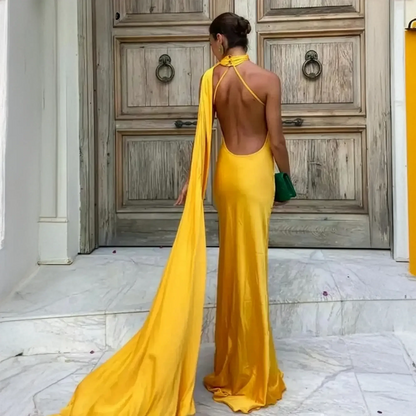 Robe Satinée Dos Nu Saylana