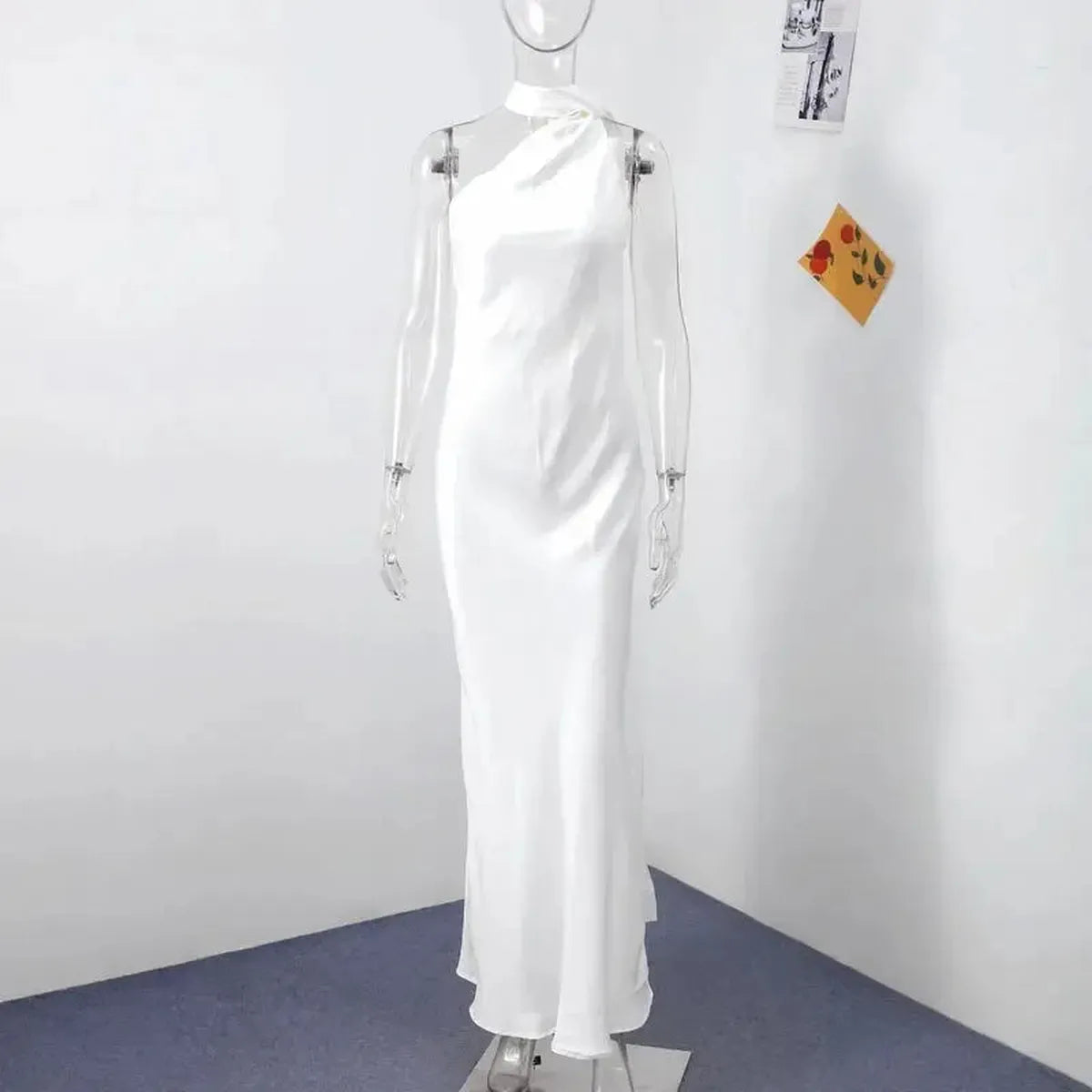Robe Satinée Dos Nu-Saylana
